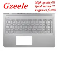 GZEELE для hp павильон 15-AS 15-as000 15t-as000 Серебряный упор с подсветкой Английский Клавиатура 857799-001 6070B1018801 верхний чехол