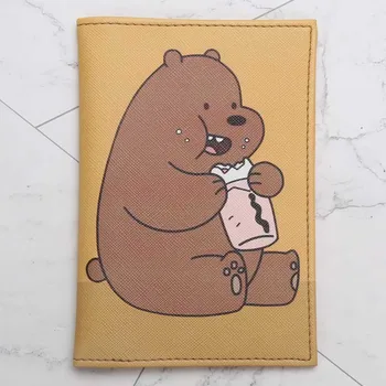 

Fashion Cute Naughty Bears Cartoon Passport Cover Men Women PU Leather Travel Passport Holder Case Card ID Holders 14.5cm*10cm