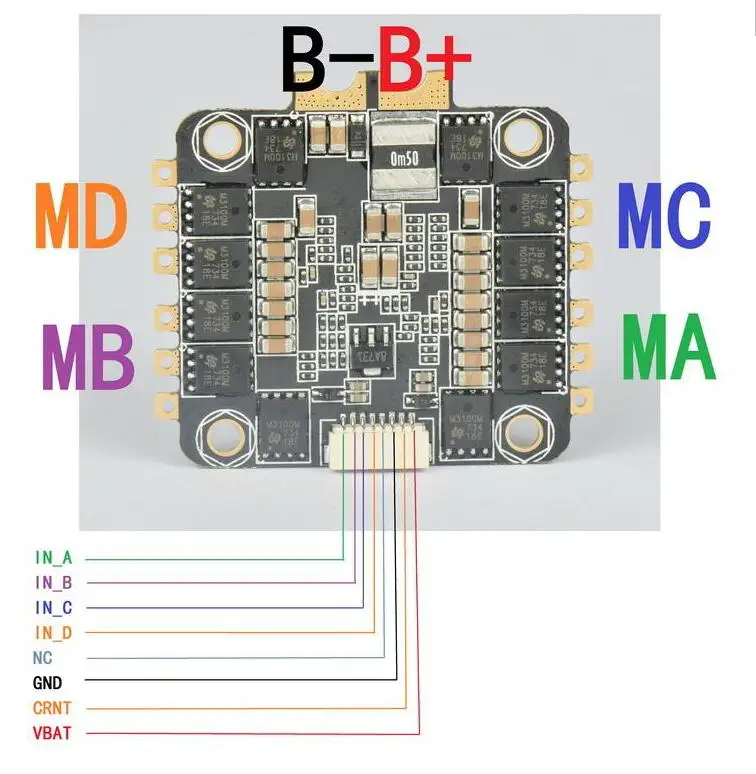 REV35 35A BLheli_S 2-6S 4 в 1 ESC встроенный датчик тока для RC Racer Racing FPV Drone запчасти