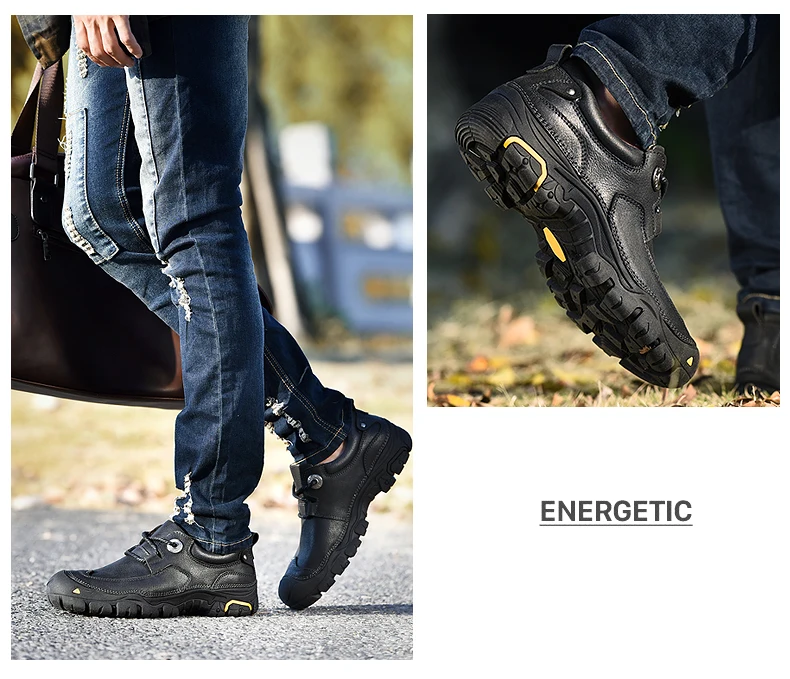 VESONAL/качественная зимняя Уличная обувь из натуральной кожи для пеших прогулок; повседневная мужская обувь для взрослых; теплые короткие плюшевые кроссовки; мужская обувь