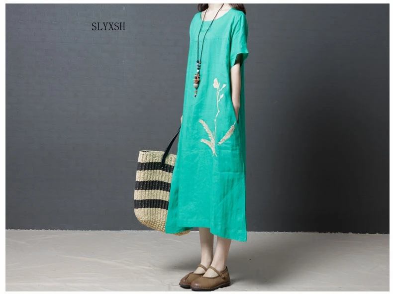 

SLYXSH Summer Fashion Maternity Nursing Dress Ties Waist Cotton Linen Breastfeeding Clothes for Pregnant Women Pregnancy dresses