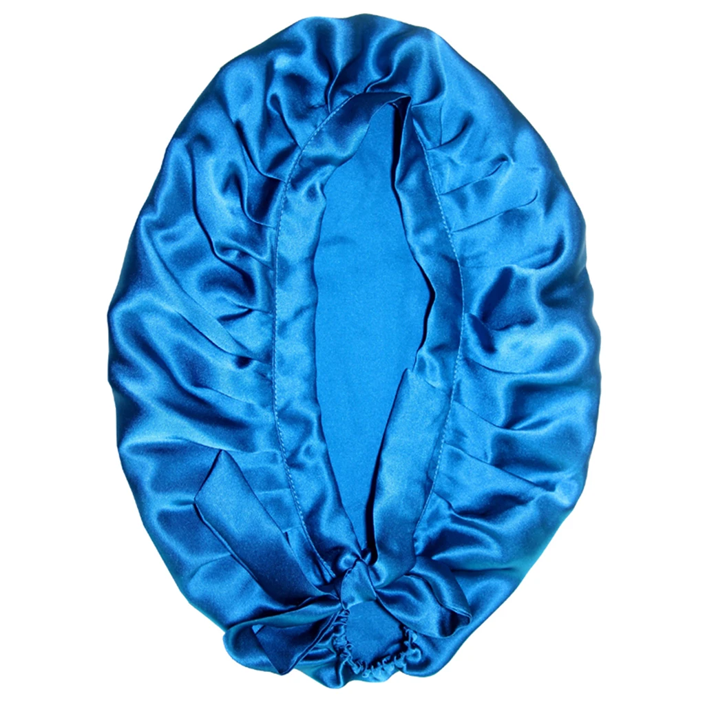100% Pure Silk Sleep Hats Wrap Night Cap Hair Care Bonnet Women's Hat