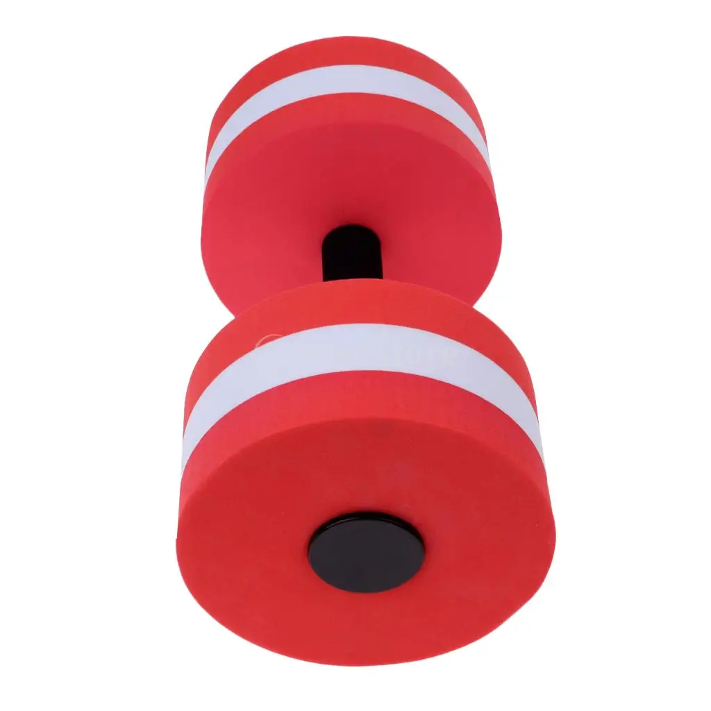 1 Pair Water Aerobics Dumbbells Aquatic EVA Foam Barbell Resistance Swimming Pool Aqua Fitness Equipment Accessories