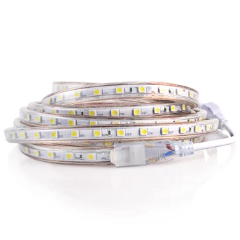 

LED Strip Light Waterproof LED Tape SMD 5050 LED Ribbon AC 220V Flexible For Living Room Outdoor Home Decoration