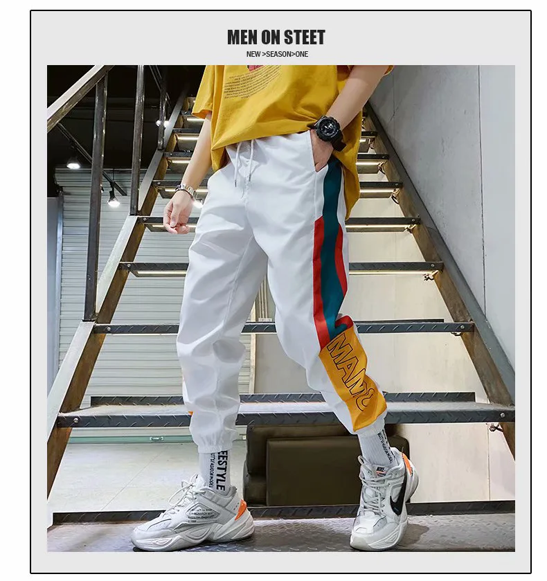 Homens de Moda Impresso High Street Harem Pant Para masculino