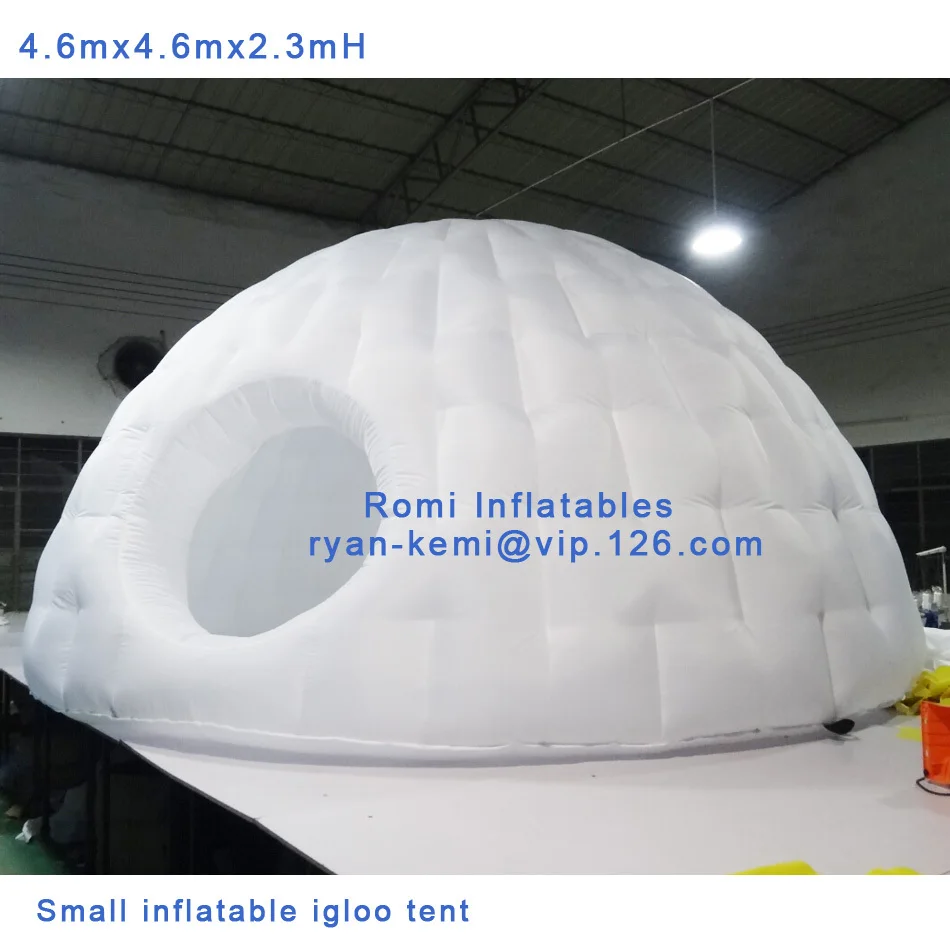 Free shipping 4.6m dia 2.3mH small inflatable igloo tent inflatable party tent inflatable room small inflatable dome tent