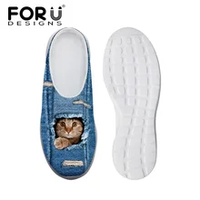 Fashion Unisex Women Sandals Cute Denim Cat Print Summer Flat Slipper Breathable Men Clogs Casual Couples Beach Shoes Plus Size Fashion Unisex Women Sandals Cute Denim Cat Print Summer Flat Slipper Breathable Men Clogs Casual Couples Beach Shoes Plus Size