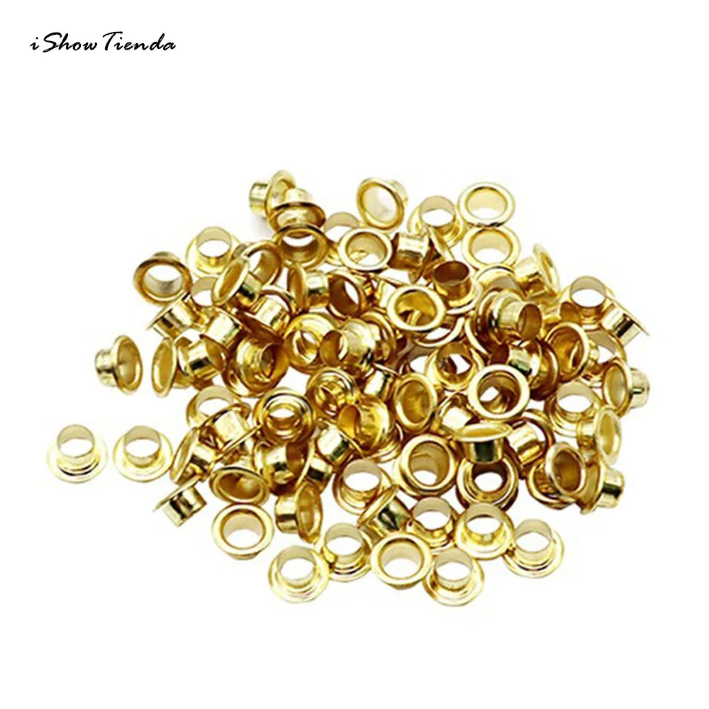 

100 Pcs Titanium Eyelets Washer Leather DIY Shoes Cloth Craft Repair Grommet New Eyelets Setter Shoes Eyes Armband Canvas Bags