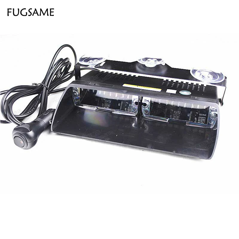 

FUGSAME Super Bright 16pcs LED S2 Signal Warning Emergency Police Flashing Light Intimidator LED Dash Light Strobe Light