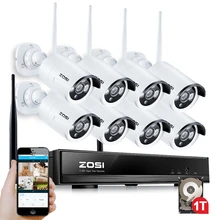 ZOSI 1TB HDD 8CH CCTV System Wireless 960P Powerful Wireless NVR WIFI IP Camera CCTV Home Security System Surveillance Kits