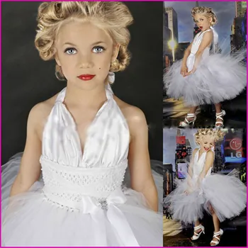 

Baby Girl Marilyn Monroe Costume Black White Tutu Dress For Children's Day Party Hallowen Costume Carnival Fancy Dress