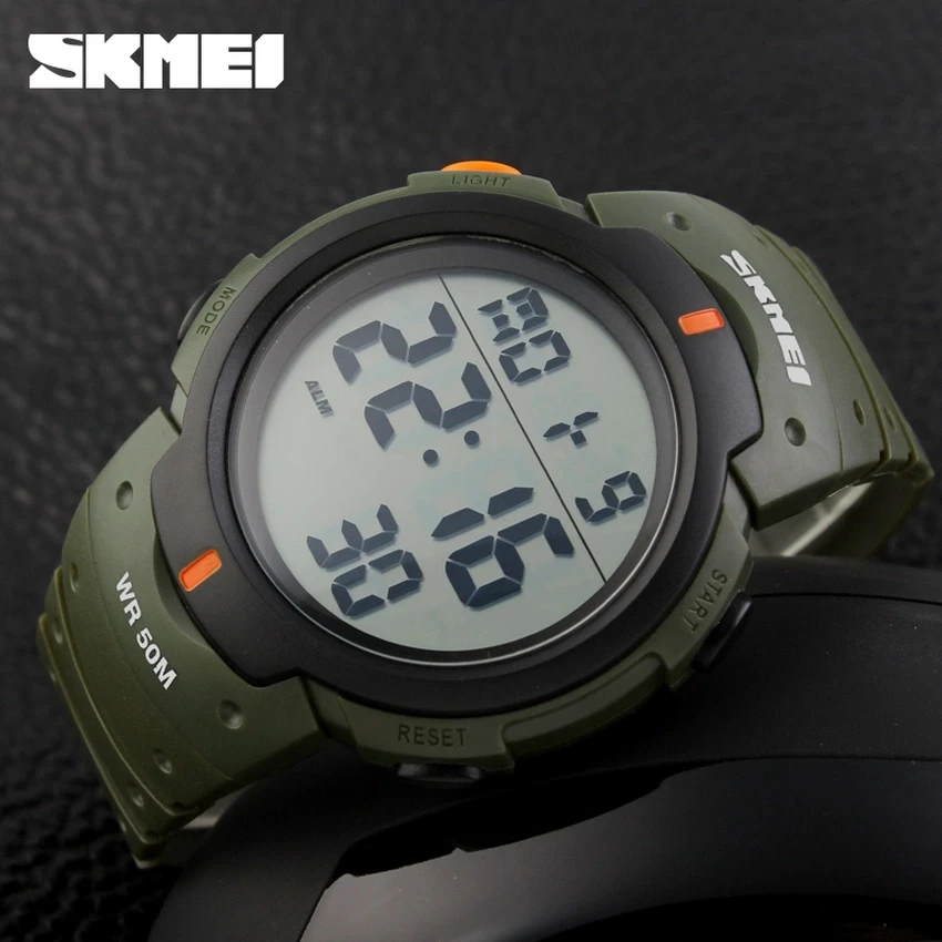 SKMEI Для мужчин светодиодный Дисплей цифровые часы спортивные Relogio masculino Relojes HOMBRE