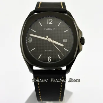 

40mm Parnis PVD Black Case Miyota Black Dial Automatic Mechanical Men's Watch
