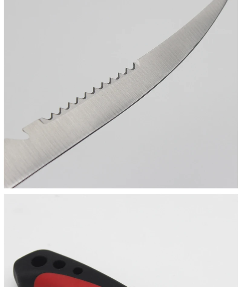 1 шт. 7 дюймов многофункциональный нож для рыбы из Нержавеющей Стали Зубчатые зубы есть нож рукав Фруктовый нож мясник