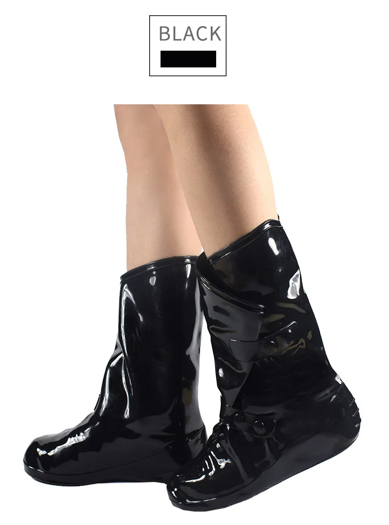 Обувь на плоской подошве на высоком каблуке; непромокаемая обувь; непромокаемые сапоги; непромокаемый дождевик - Цвет: black Eur 40-41