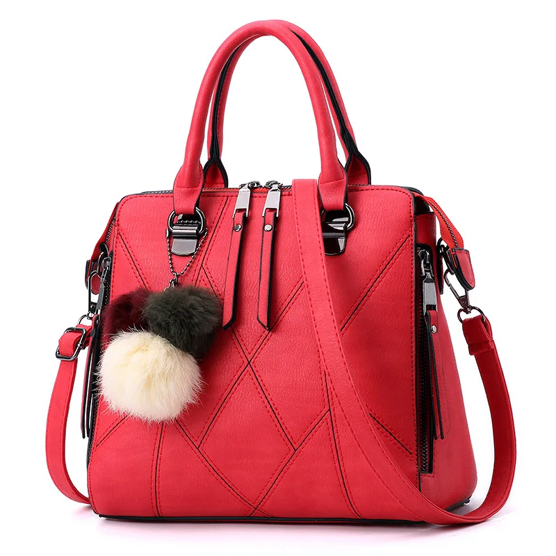 

2016 European and American retro handbag famous brand High quality scrub PU leather shoulder bags stitching women Messenger bag