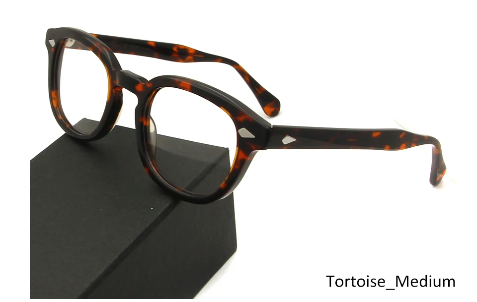 Высокое качество ацетатные винтажные очки для глаз, оправы для мужчин, оптические круглые очки, оправы для очков, женские мужские очки для близорукости - Цвет оправы: 47mm tortoise m