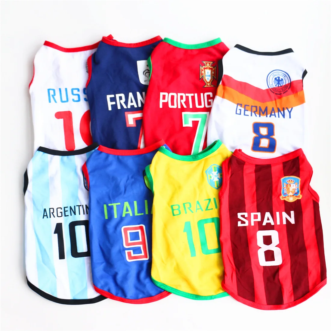 FGHGF Soccer pet clothes dog shirt xs summer dog vest small dog shirt outdoor jersey Chihuahua Clothing French Bulldog Costume