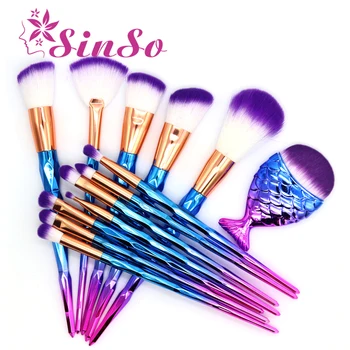 

13Pc Makeup Brushes Set Diamond Patterned Shaped Handle Professional Foundation Blending Blush Liquid Powder Cream Cosmetics Kit
