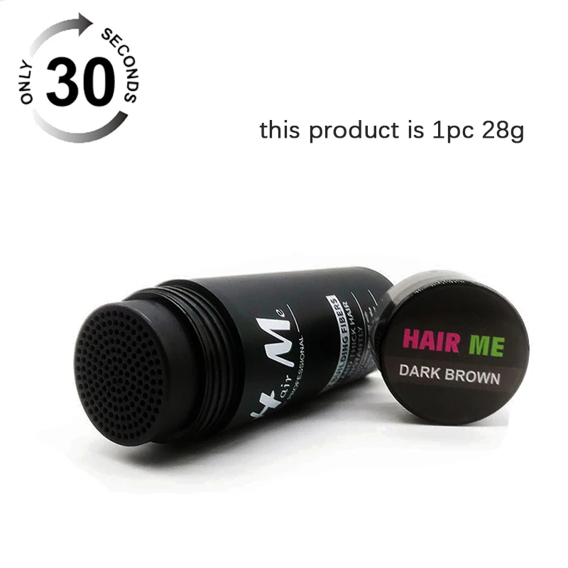 

2019 top sell better than topp hair fibre 28g 1 pc Hair Me treatment organic keratin cotton concealer powder building fibers