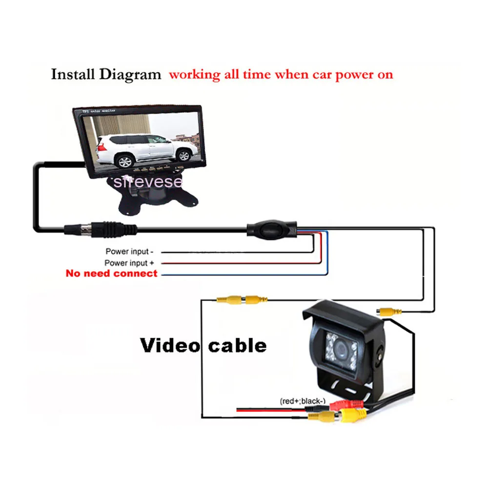 polegadas, à prova d'água, ideal para manobras de 12 a 24v