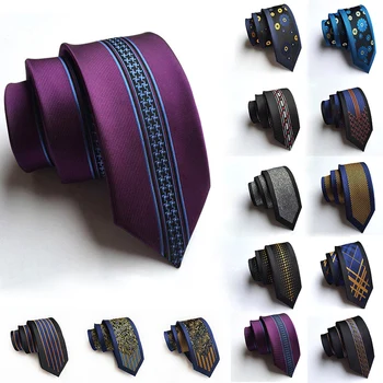 

2019 New Arrival Men's Ties 6cm Narrow Slim Silk Tie Casual Fashion British Style Wedding Skinny Ties Necktie Gifts for Men