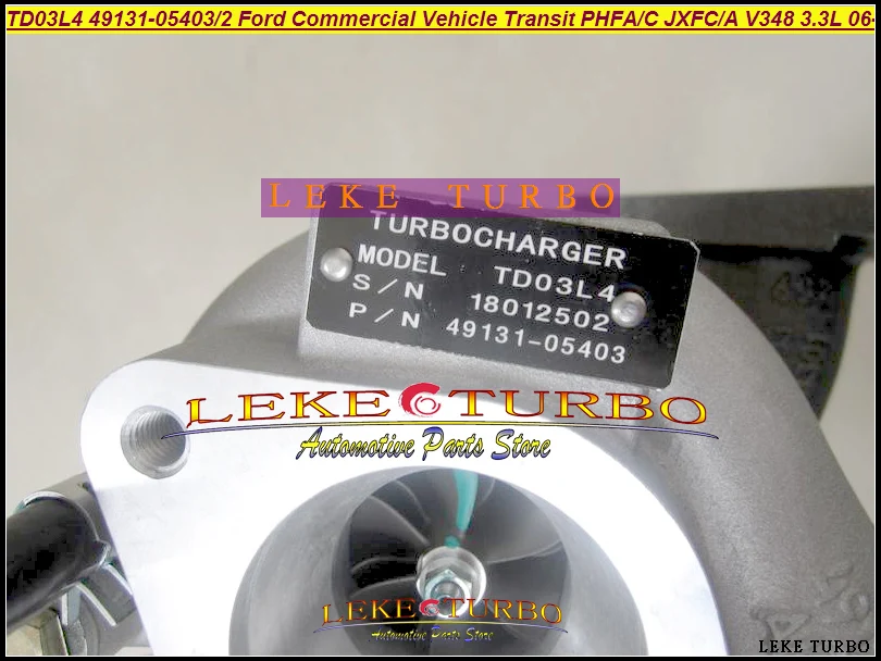 TD03L4 49131-05403 49131-05402 6C1Q-6K682-DF Turbo For Ford Commercial Vehicle Transit 2006- PHFA PHFC JXFC JXFA Puma V348 3.3L (4)