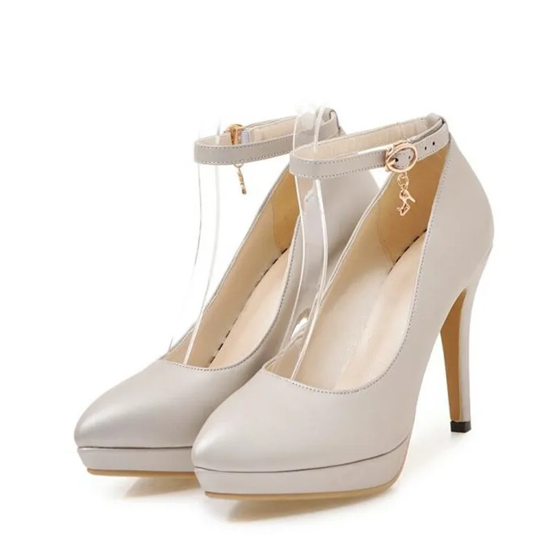 Spring and Autumn New pattern fashion Cusp temperament High-heeled Waterproof Women Shoes gules sexy banquet marry Women Shoes