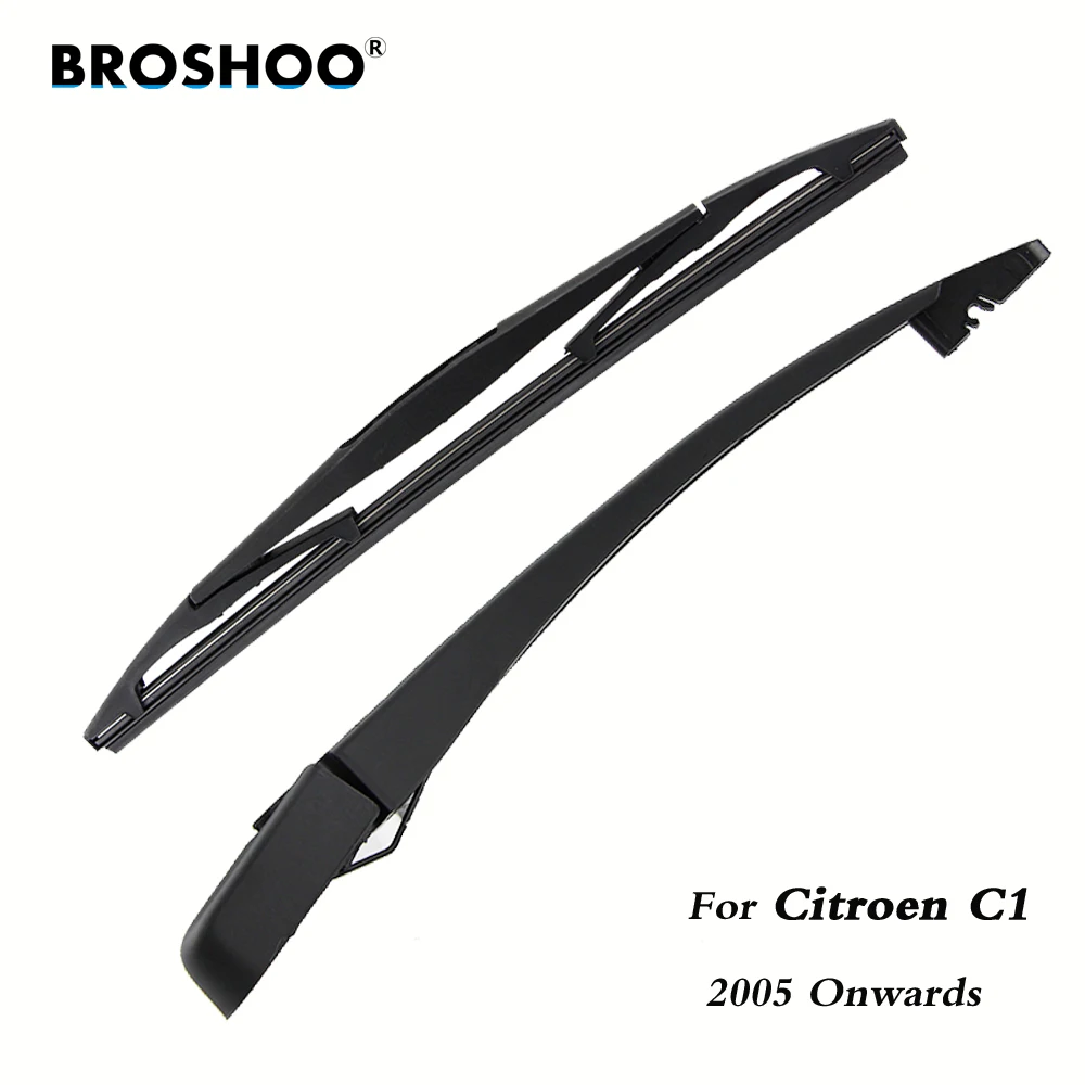 BROSHOO Car Rear Wiper Blades Back Windscreen Wiper Arm For Citroen C1 Hatchback (2005 ) 305mm