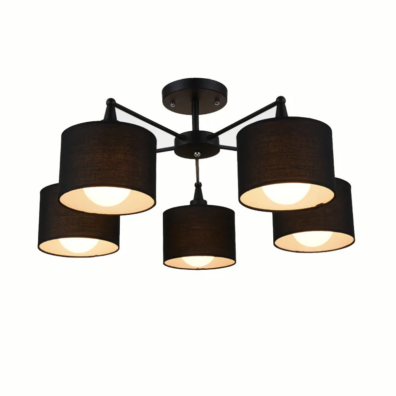 

Creative modern Bedroom Fabric Ceiling Lamp Living Room Simple Dining Room Bar Counter Balcony Country Rustic Ceiling Light