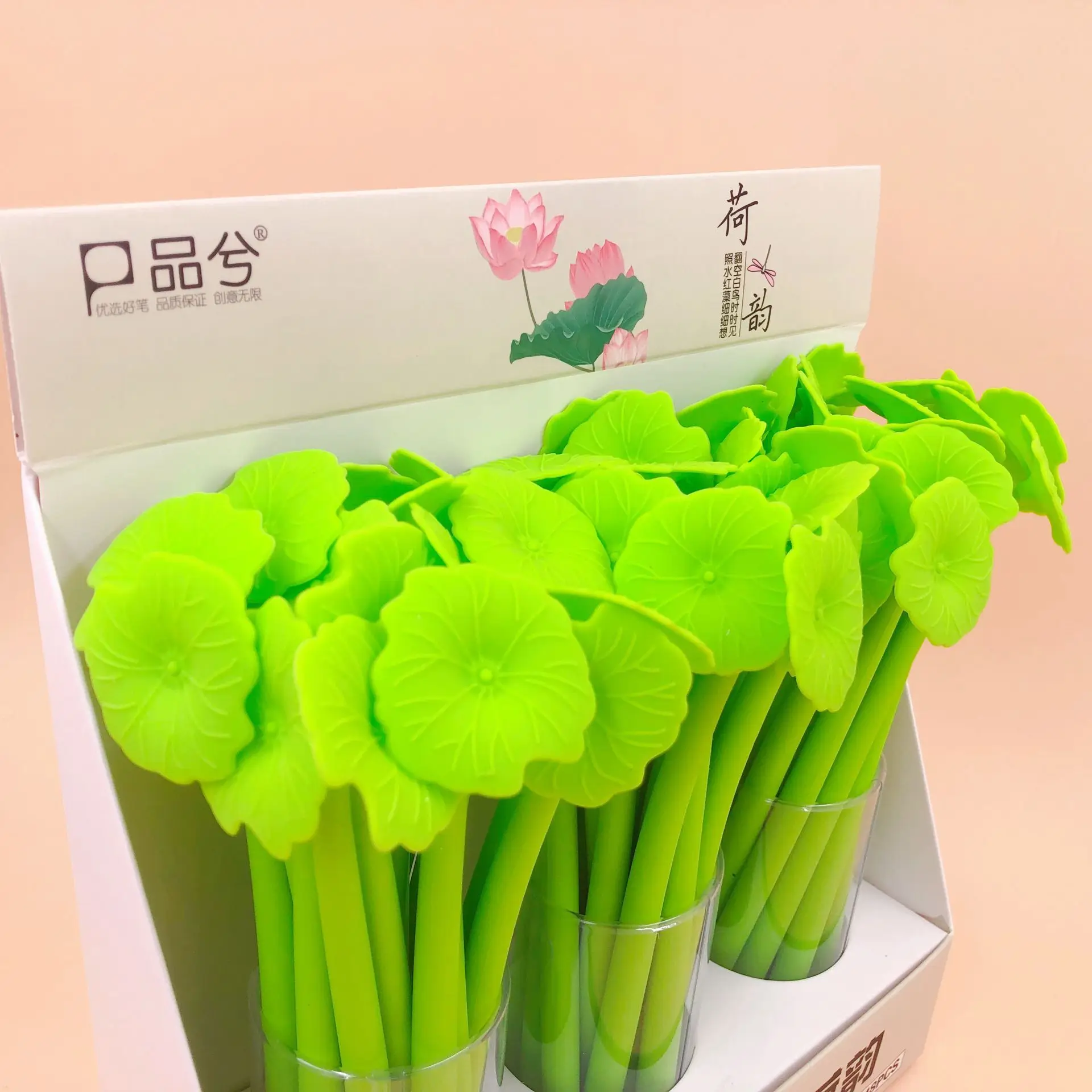 48 Pcs Kotak Versi Korea Silicon Gel Pena Pena Kartun Bunga