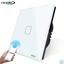 CNSKOU EU/UK Smart Switch 1/2/3Gang WiFi Smart Wall Touch Light Switch Smart Home Automation Module Remote Control smart led light stripe switch 2m rgb light rope wifi remote control switch touch brightness adjusting color change eu uk plug