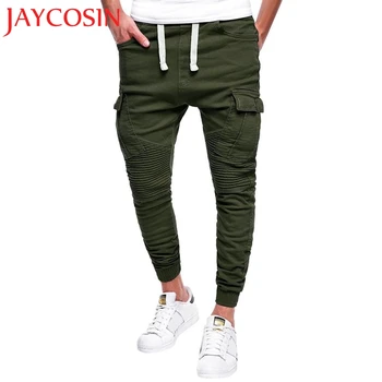 

2018 Fashion Mens Sport Joint Lashing Belts Casual Loose Sweatpants Drawstring Pant Dropshipping August 6