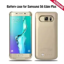 Luxury For Samsung Galaxy S6 Edge plus 4200mAh External Backup Battery Power Bank 4200 mah Back Charger Cover Case Funda