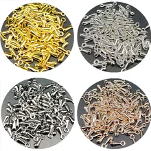 2*7 мм, 100 шт./лот, дешевые, новые, концевые капли, сделай сам, металлические бусины, конец удлиненной цепи, золото/серебро, покрытые, для ожерелья, браслета, подарка