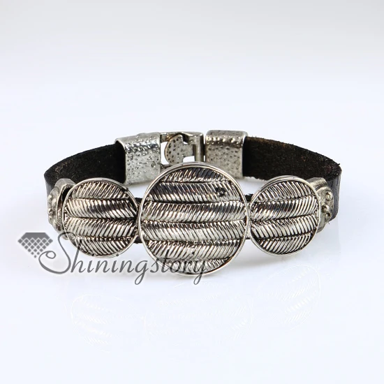 

round fleur de lis snap wrap bracelets genuine leather cheap bracelets high fashion jewelry high fashion jewellery
