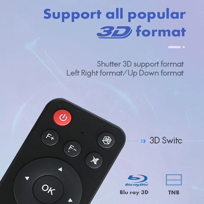  WZATCO T5 HD 4K Real 3D DLP Projector Battery with Zoom Auto KeystoneAndroid 6.0 WiFi LED Smart Pro - 33053281389