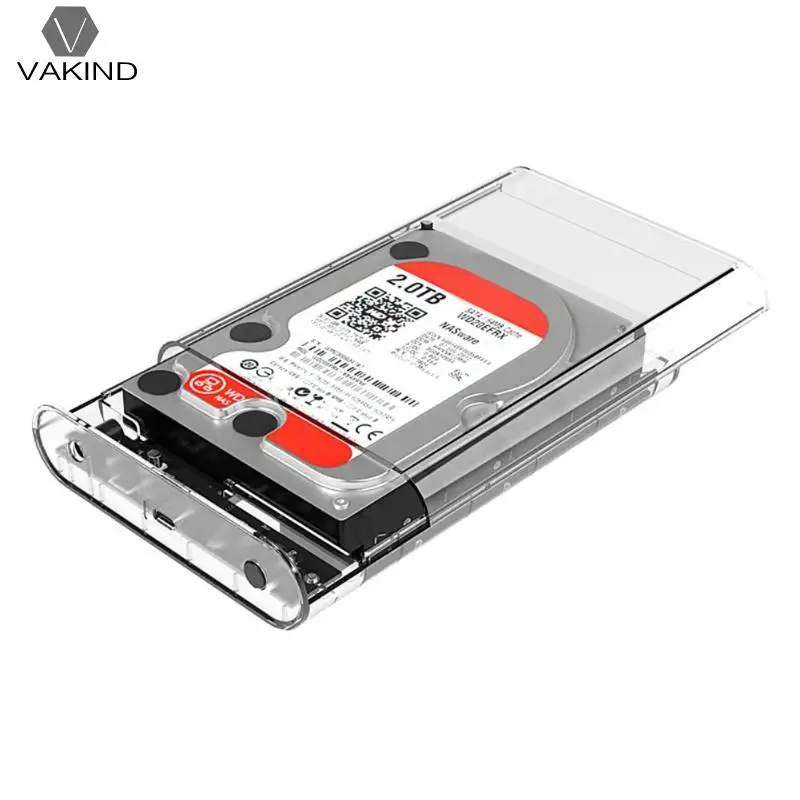 

VAKIND 3139C3 SATA to Type-C 3.5 inch HDD Enclosure USB3.0 5Gbps High-speed Desktop External Hard Disk Box for PC/Notebook