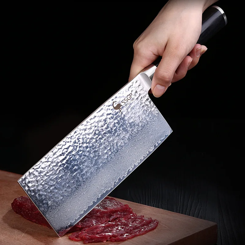 Домашний кухонный острый нож из дамасской стали для измельчения мяса Sashimi шеф