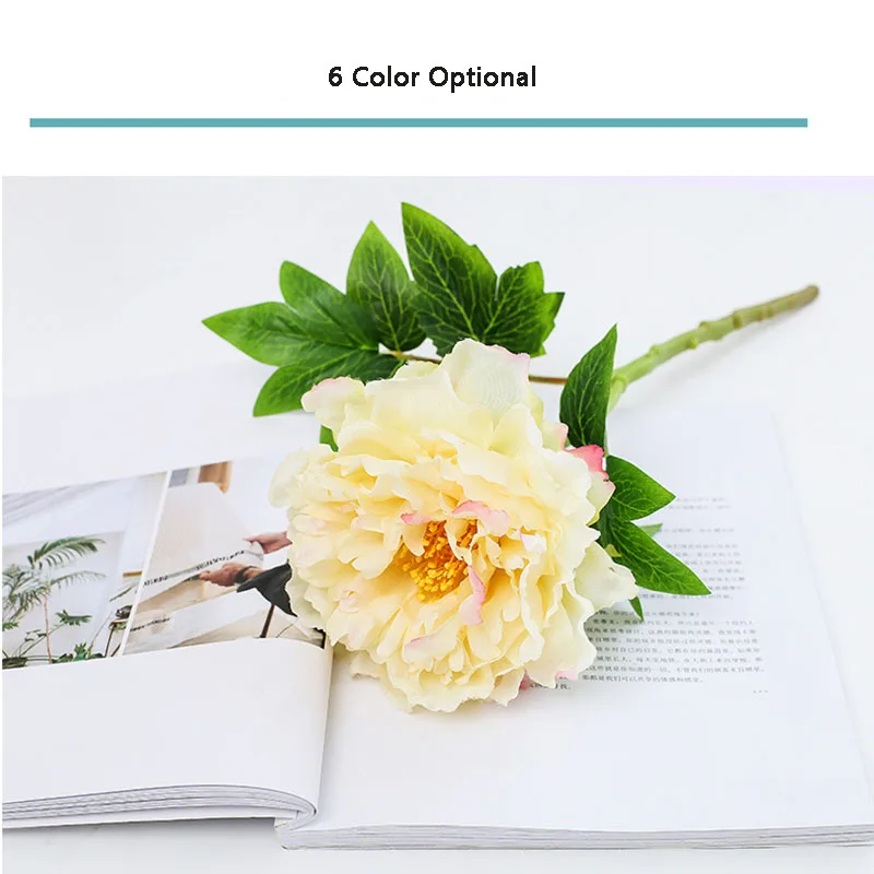 silk rose artificial Flower Peony  (7)