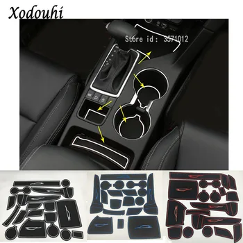 

Car Groove Gate Slot Armrest Storage Rubber non-slip mats mat inner stick door pad/cup 18pcs for Kia Sportage KX5 2016 2017 2018