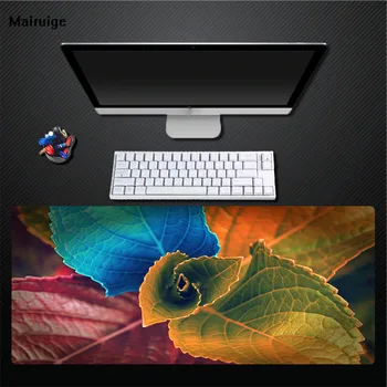 

Mairuige Printing Color Yellow Leaf Game Mouse Pad Computer Desktop Large Size Thick Non-slip Mat High Quality Durable Mat