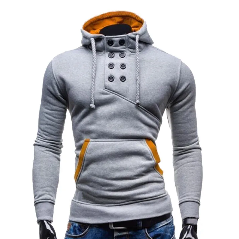 Casual Solid Long Sleeve Hoodie | Liquidation Square