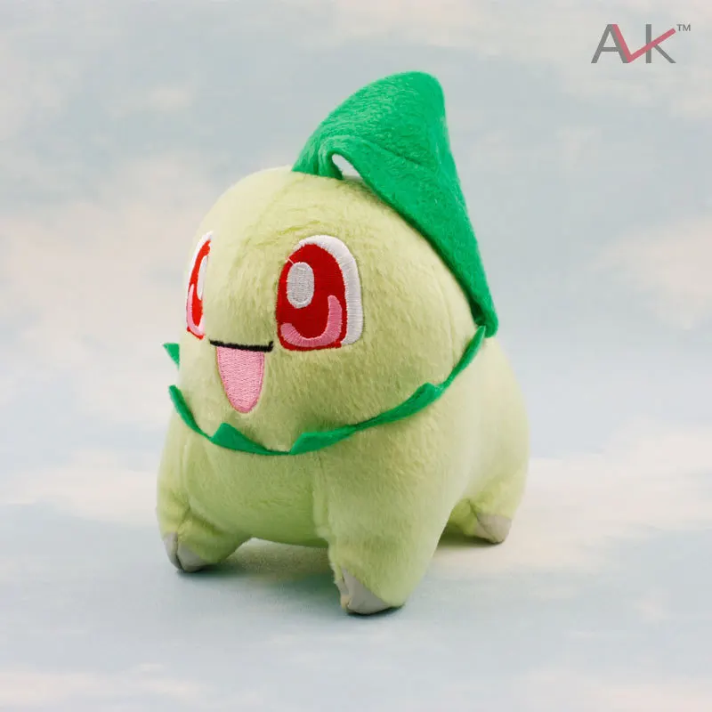 14cm Pokemon Chikorita Plush Doll Toy Stuffed Dolls 6 Figure Doll Gifts for Children and Christmas