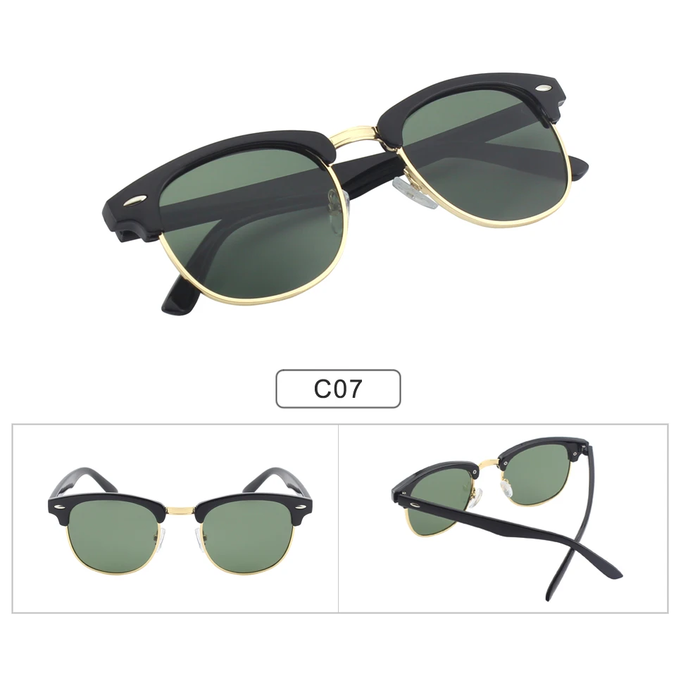 CGID поляризационные солнцезащитные очки без оправы, классические, брендовые, дизайнерские, унисекс, UV400, модные, мужские, полуоправа, очки для женщин и мужчин