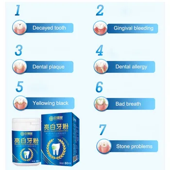 

Natural Teeth Whitening Powder Tooth Brushing Powder Teeth Whitener Oral Hygiene 669