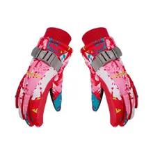 1 пара детских лыжных перчаток ветроустойчивые теплые перчатки варежки для спорта на открытом воздухе