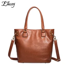 2016 Ellacey Brand font b Handbags b font Women Shoulder Big Bag PU Leather Casual Totes