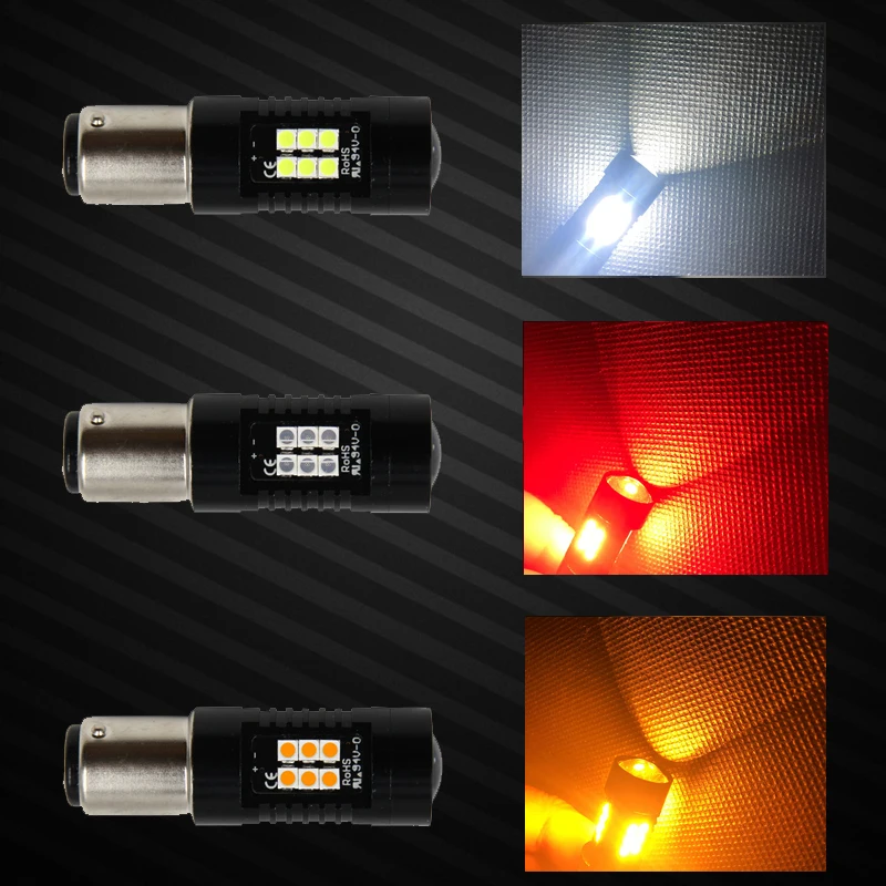 2 шт. автомобильные светодиодсветильник лампы BAY15D 1157 P21/5W 21 SMD 3030 12 В 24 В|Сигнальная