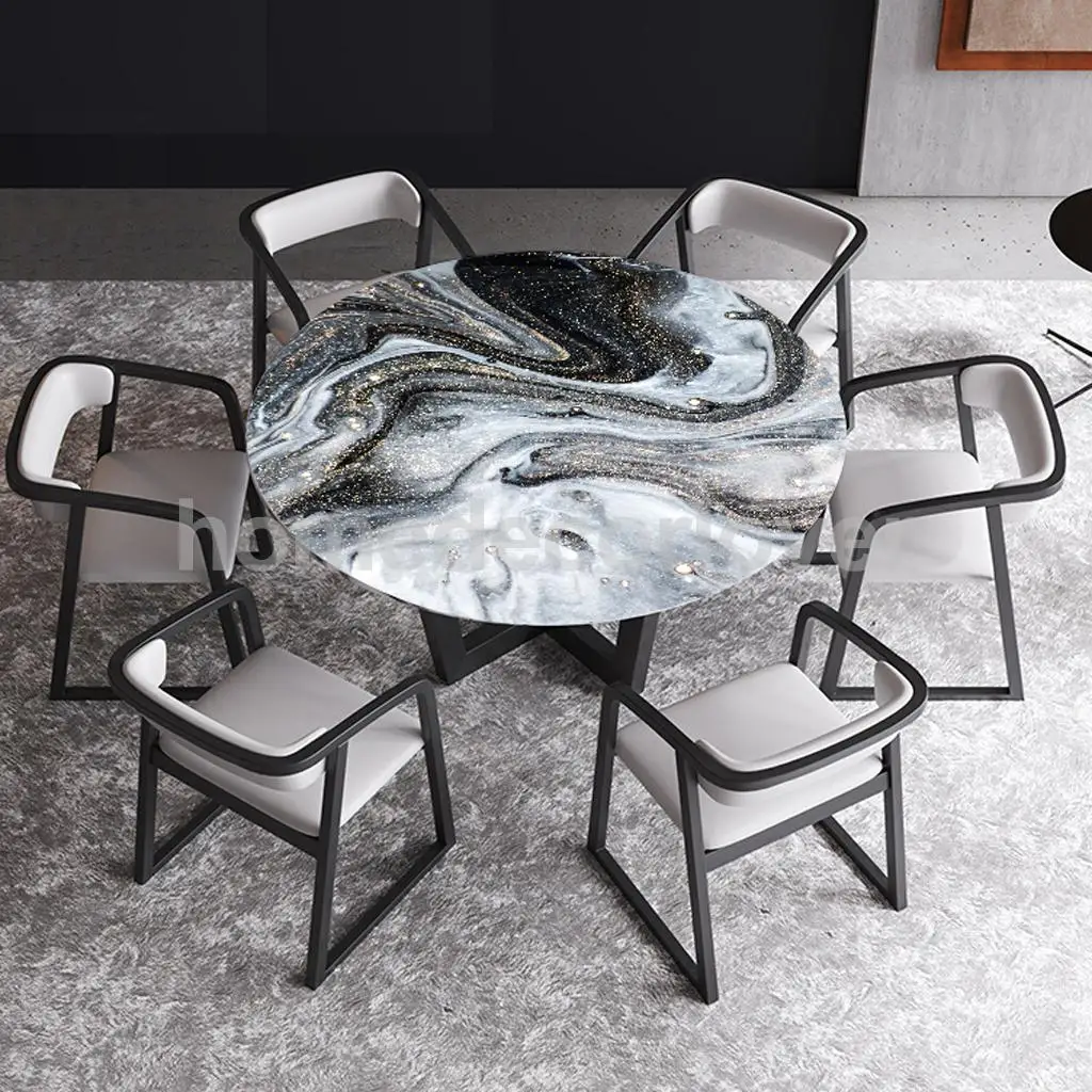 60cm Round 3D Desktop Table Top Countertop Furniture Protection Film Table Sticker PVC Film Decal Murals Cover Film	